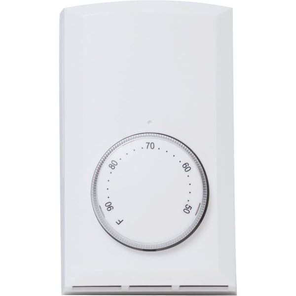 White Single 22A Electric Baseboard Heater Thermostat